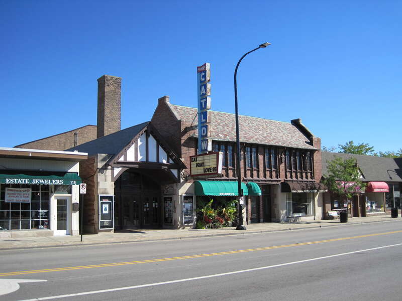 The Catlow Theater in Barrington (1927). It was opened in 1927 and features sculptures by Alfonso Iannelli. It was originally a vaudeville theater, featuring acts such as Gene Autry and Sally Rand.

An interesting bit of recent history: the Catlow