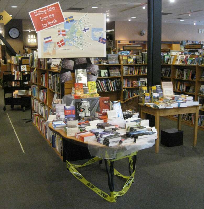 A display of mystery and crime writing by authors from Sweden, Norway, Iceland and other Northern European countries. This display was at my local bookstore, Third Place Books
Stieg_Larsson books

Jo Nesbø books