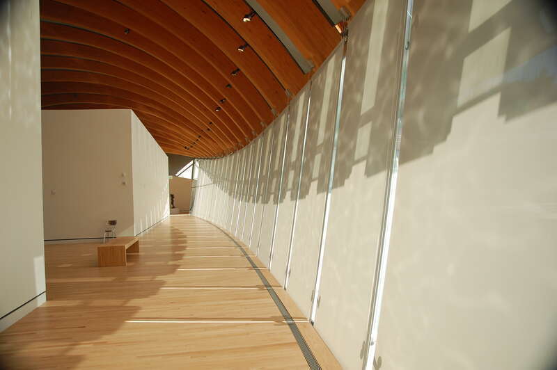 Curvaceous corridor in the Crystal Bridges Museum of American Art