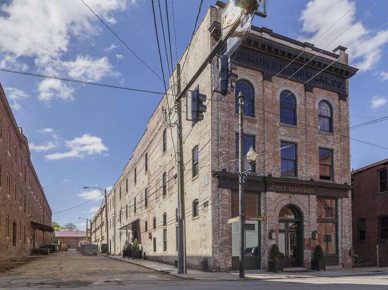 The warehouse district of Danville, Virginia, USA