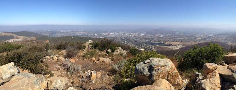 Looking north from Double Peak Park in San Marcos, California. Taken on 24 June 2016.