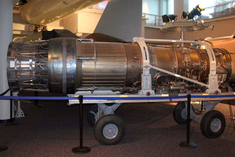 F100-PW-100 on display at the Virginia Air and Space Center in Hampton, Virginia