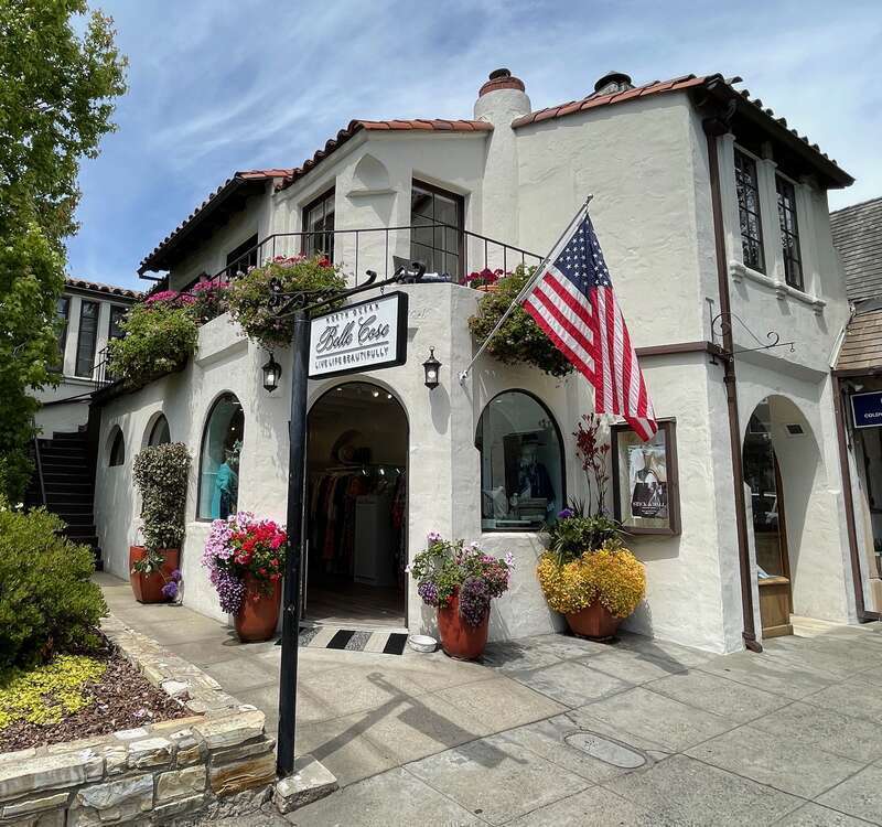 Photograph of the Fee Building in downtown Carmel-by-the-Sea, California.