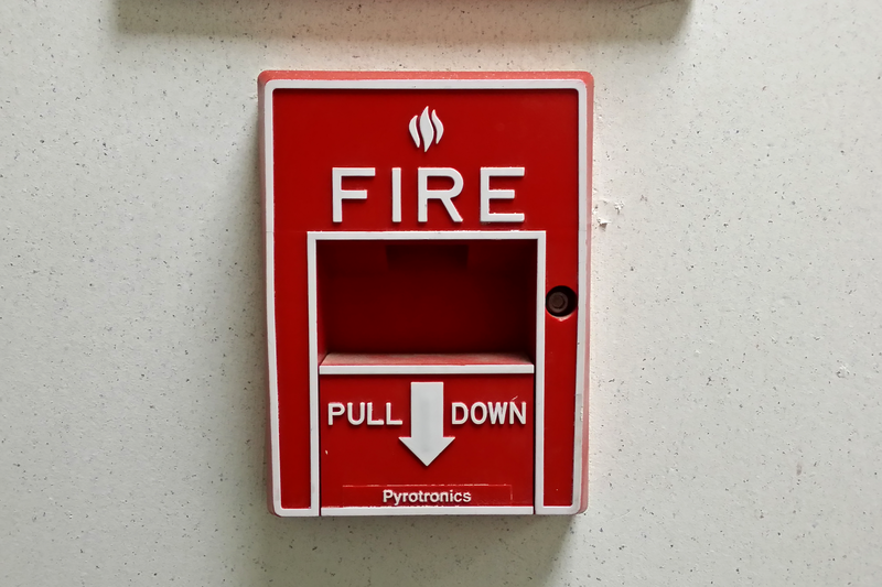 Pyrotronics fire alarm pull station at Secure Medical in Gaithersburg, Maryland.

Ben Schumin is a professional photographer who captures the intricacies of daily life.  This image may be used under Creative Commons Attribution-ShareAlike 2.0.