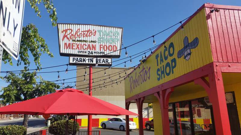 The first Roberto’s Taco Shop seen from the north, opened in 1964