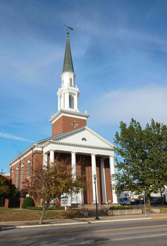 First Union Congregational Church is at the corner of 12th and Maine Streets in Quincy, Illinois in Adams County in the United States.
