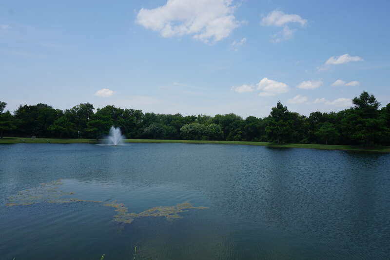 The pond at Frisco Commons in Frisco, Texas (United States).