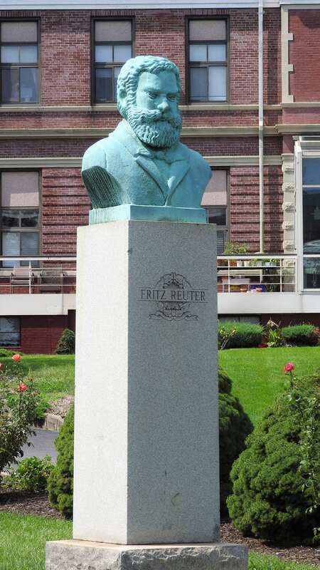 Looking west at bust