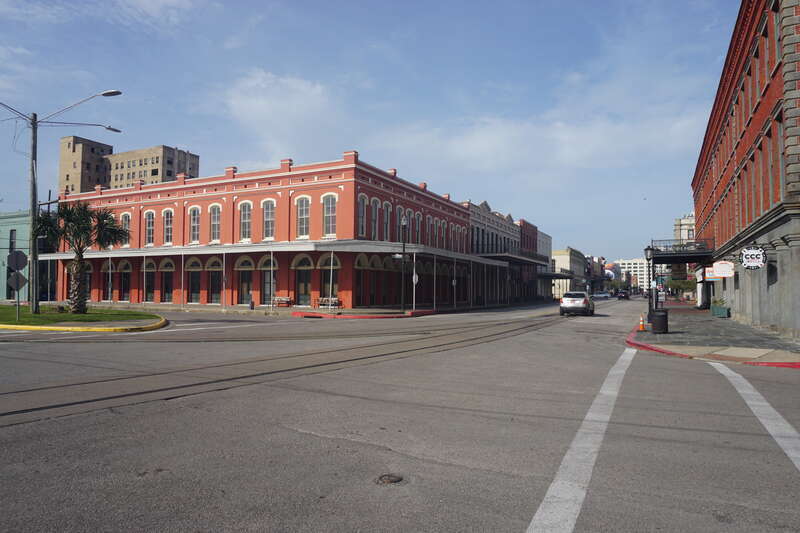 The Strand Historic District in Galveston, Texas (United States).