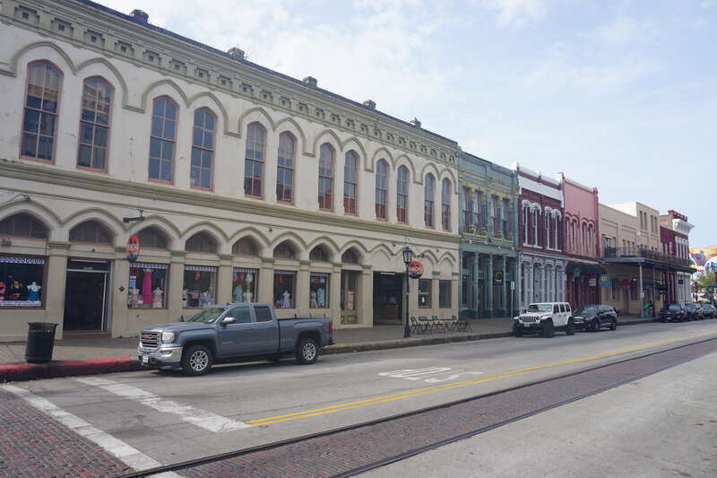 The Strand Historic District in Galveston, Texas (United States).