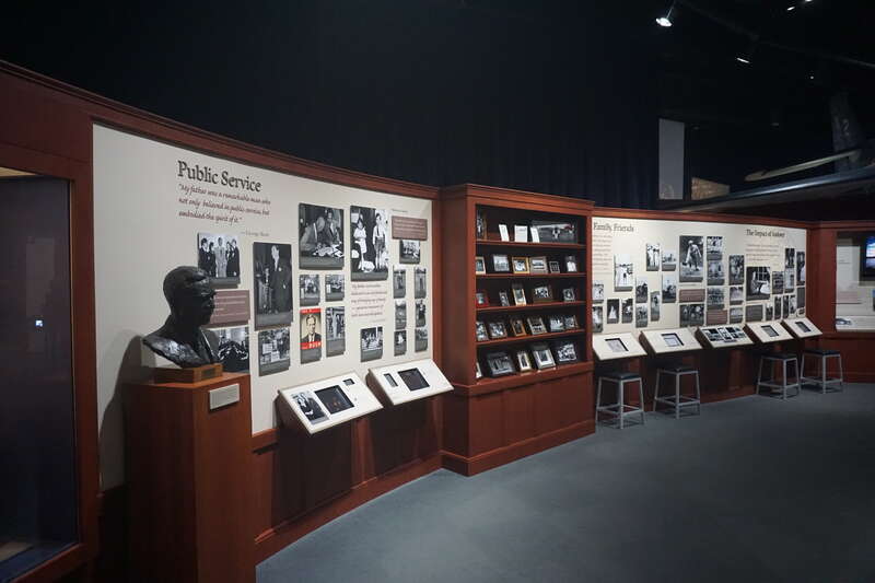 The interior of the George H.W. Bush Presidential Library and Museum in College Station, Texas (United States).
