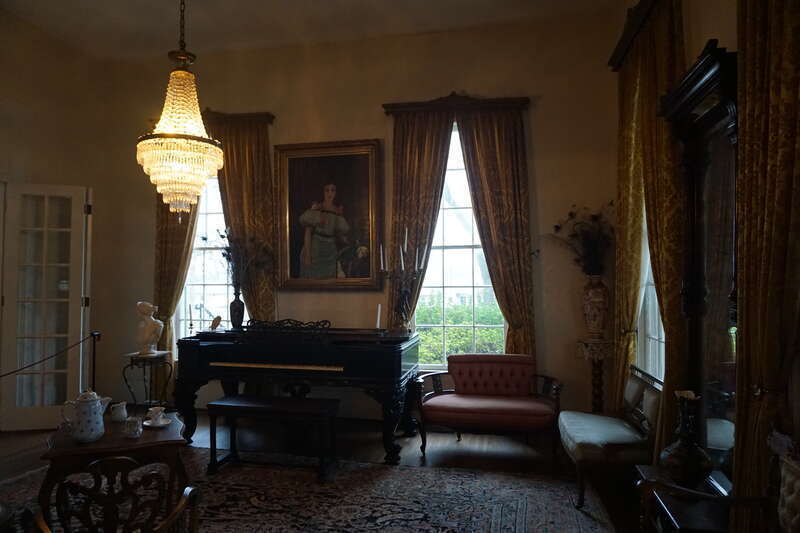 The interior of the Goodman–LeGrand House in Tyler, Texas (United States).