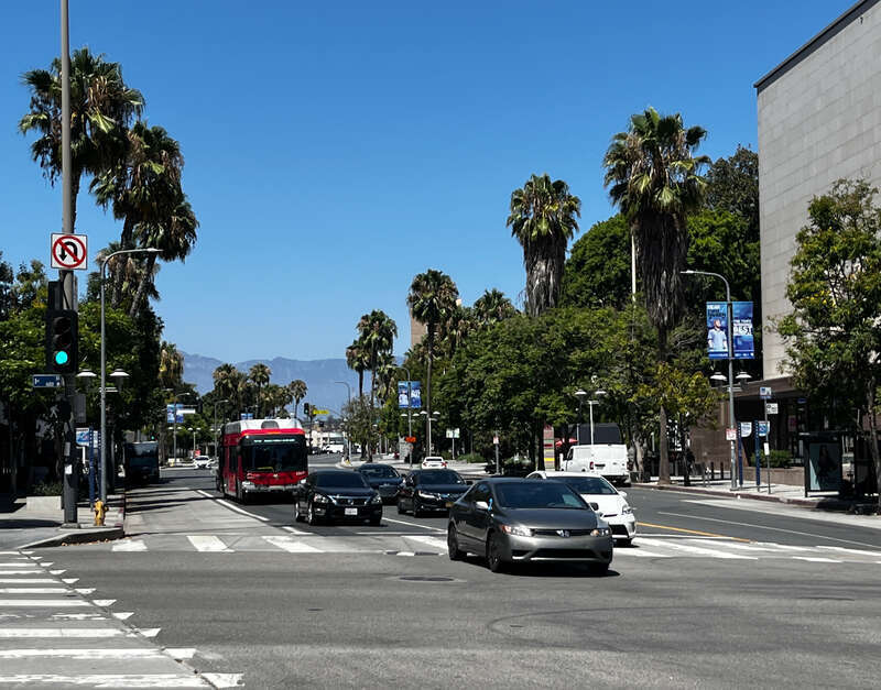 Grand Avenue (Los Angeles) from 1st Street (July 2022)