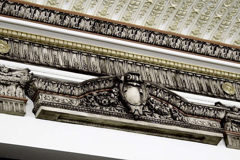 The "Under Construction" Grand Ballroom of the Chicago Palmer House Hilton.

Above the projection booth.