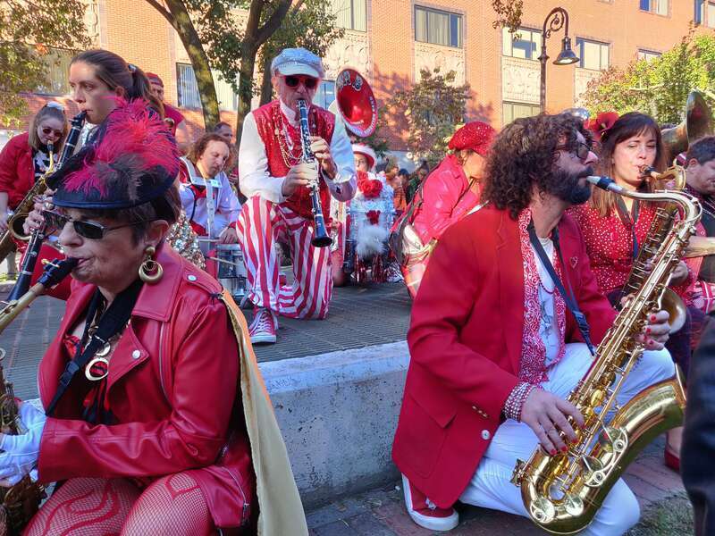 Street band performers at the HONK! 2022 festival in Somerville, Massachusetts, U.S.