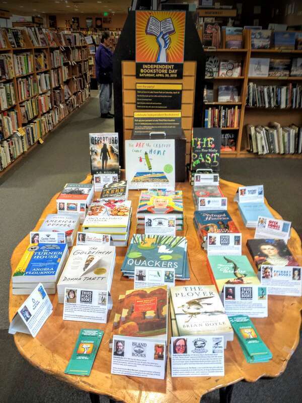 Independent Bookstore Day display at Third Place Books.
The second annual Independent Bookstore Day is  April 30, 2016.

IMG_20160423_111235
