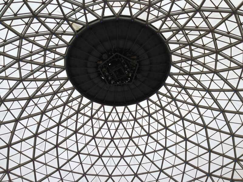 inside Mitchell park dome