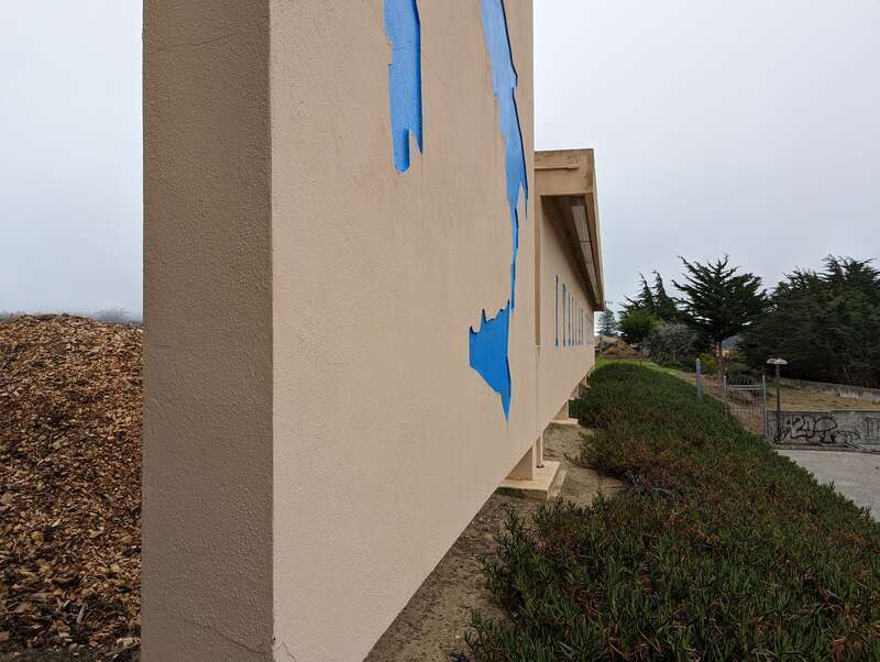 Name sign for Italian Cemetery in Colma
