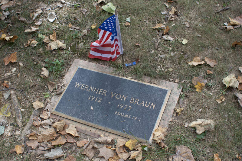 Wernher von Braun's grave, Ivy Hill Cemetery, Alexandria VA
