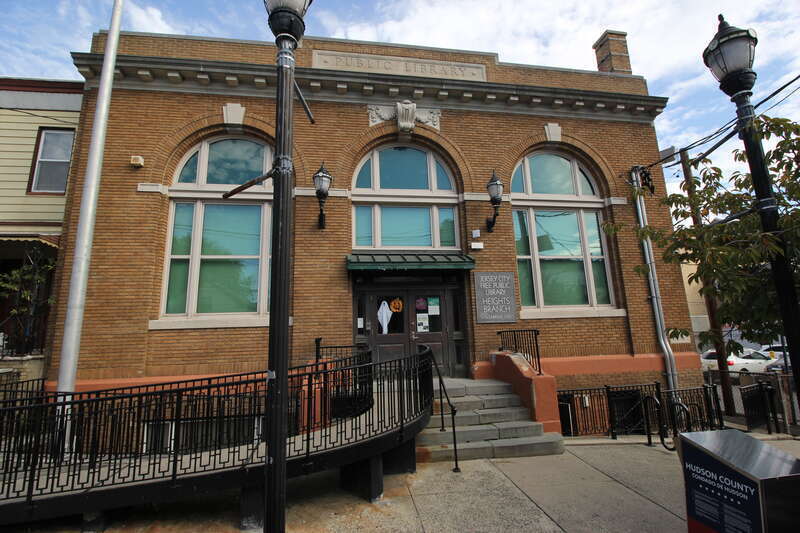 The Heights Branch of the Jersey City Free Public Library, located on Zabriskie Street in Jersey City, NJ