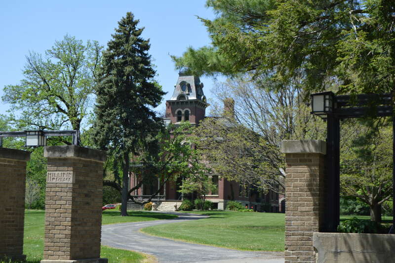 Front of the James Millikin House, located at 125 N. Pine Street in Decatur, Illinois, United States.  Built in 1876, it is listed on the National Register of Historic Places.