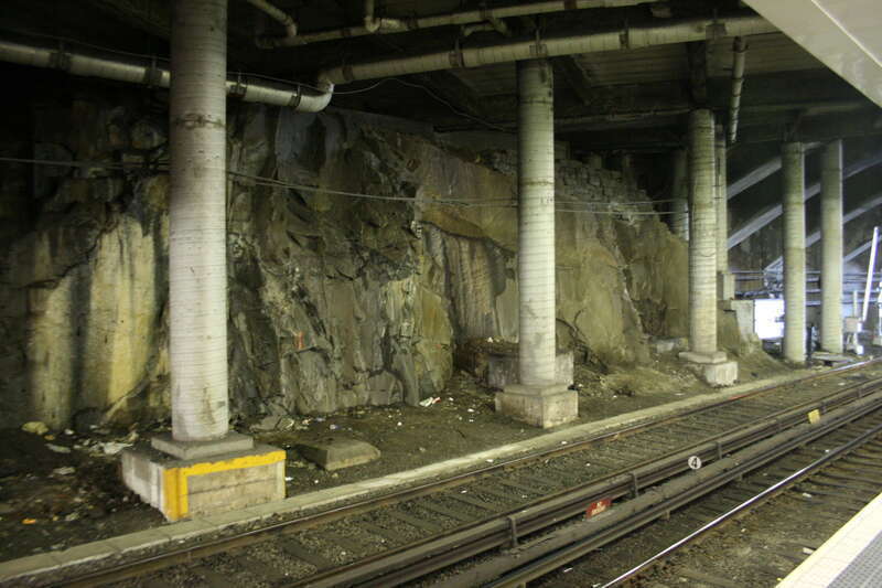 I rather like the way the Journal Square station is hewn from the Jersey bedrock.
