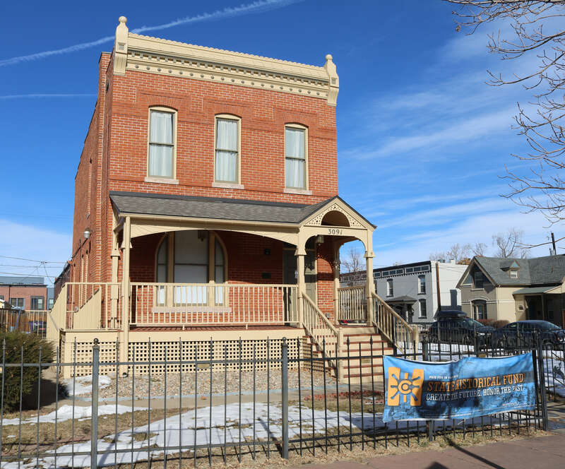 The Justina Ford House, located at 3091 California Street in Denver, Colorado. The house, also the site of the Black American West Museum and Heritage Center, is listed on the National Register of Historic Places.