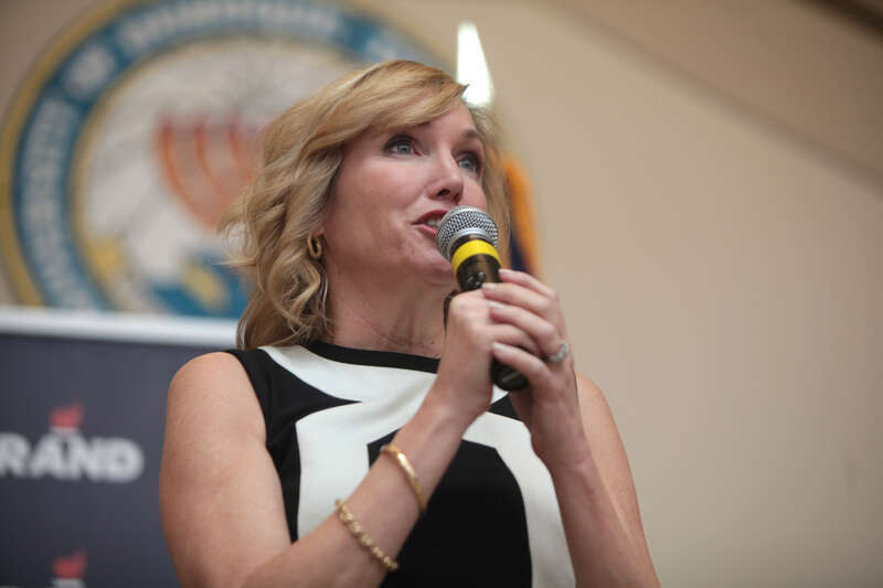 Kelley Paul, wife of U.S. Senator Rand Paul, speaking with supporters at the Myers Center at the University of Dubuque in Dubuque, Iowa.

Please attribute to Gage Skidmore if used elsewhere.