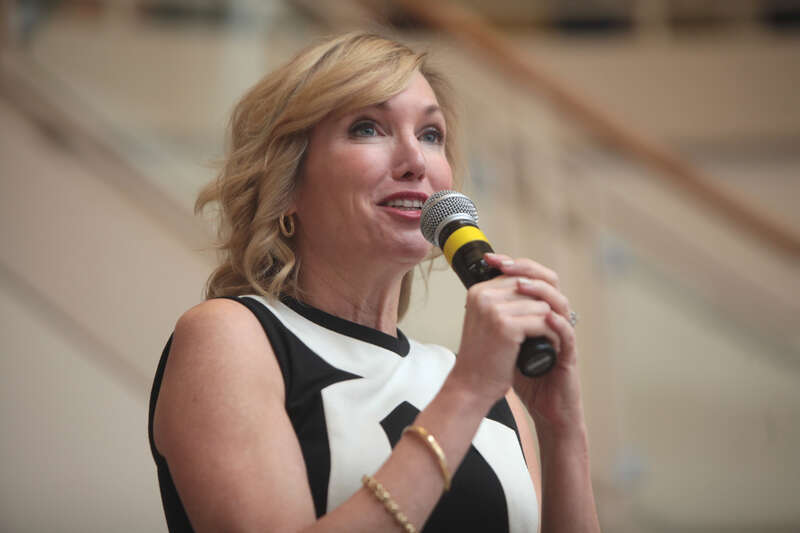 Kelley Paul, wife of U.S. Senator Rand Paul, speaking with supporters at the Myers Center at the University of Dubuque in Dubuque, Iowa.

Please attribute to Gage Skidmore if used elsewhere.