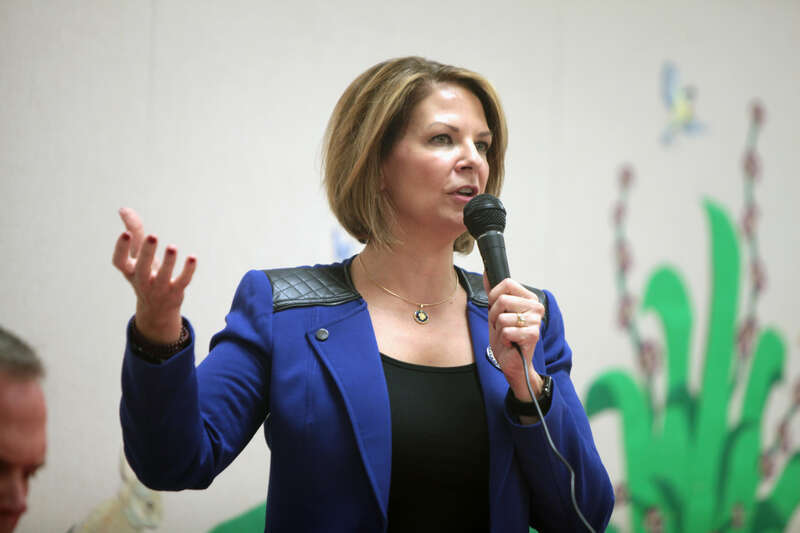 Former State Senator Kelli Ward speaking at a U.S. Senate Republican primary candidate forum hosted by the Tempe Republican Women at the Pyle Recreation Center in Tempe, Arizona.

Please attribute to Gage Skidmore if used elsewhere.