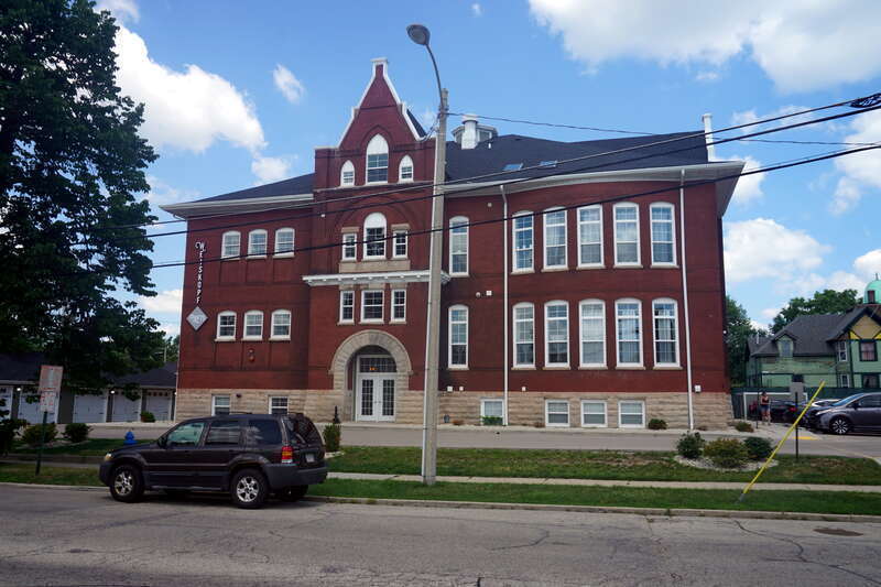 The Weiskopf Lofts (formerly the Weiskopf School) in Kenosha, Wisconsin (United States).