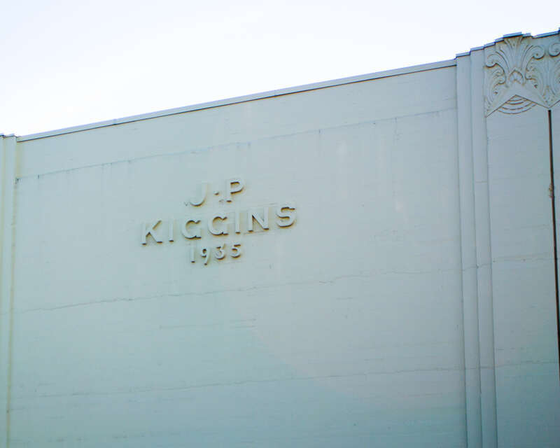 A detail on the Kiggins Theatre building in Vancouver, Washington