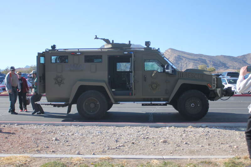 A Lenco Bearcat G3 of the Las Vegas Metropolitan Police Department SWAT Team on display at the 2020 Nevada Law Enforcement Appreciation Day.
