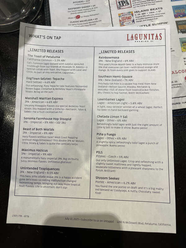 Lagunitas Brewing Company Petaluma Taproom