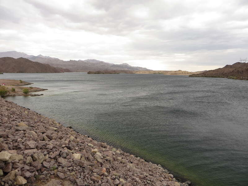 Lake Mohave is a reservoir formed by Davis Dam on the Colorado River, which defines the border between Nevada and Arizona in the United States. The lake lies at an elevation of 647 feet (197 m) near Laughlin, Nevada, Searchlight, Nevada, Cottonwood