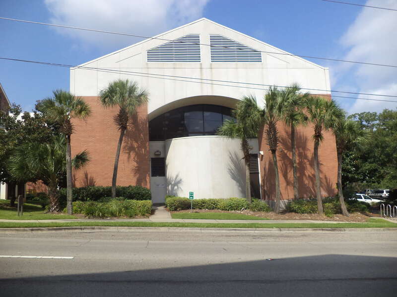 Leroy Collins Leon County Public Library from Duval St book dropoff, Tallahassee, Leon County, Florida