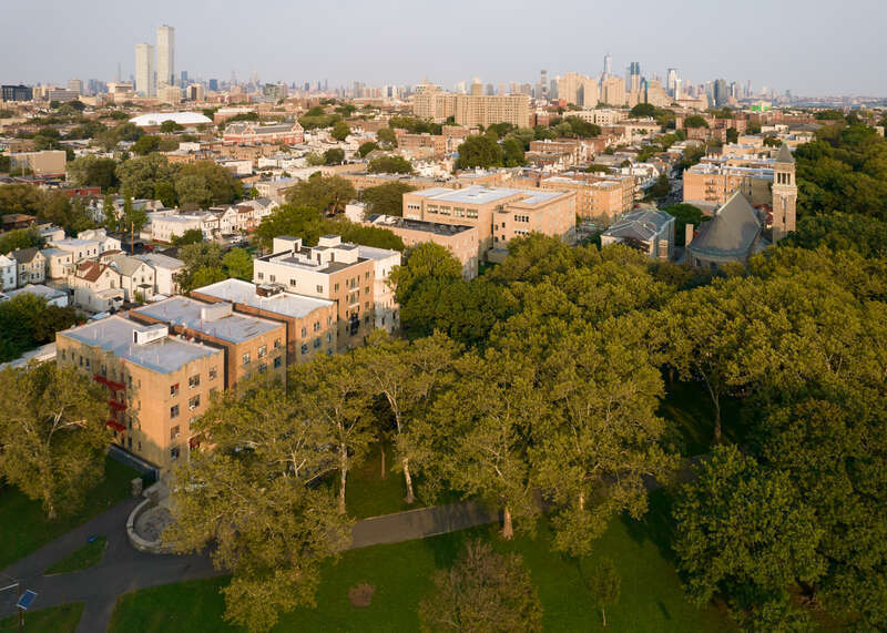 View of the West Side from Lincoln Park, Jersey City, New Jersey.