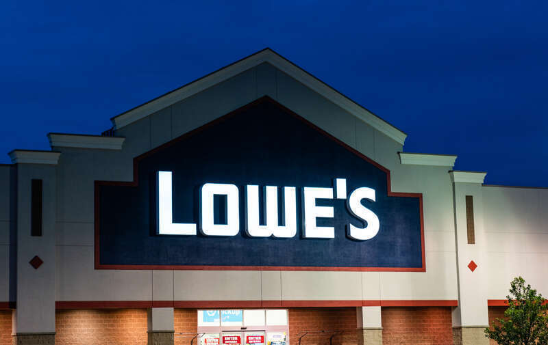 A Lowe's home improvement retail store in West St. Paul, Minnesota.