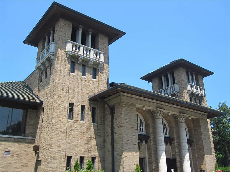 Gary, Indiana
Architect: George W. Maher and Sons

Recreation pavilion built on a lagoon in the Grand Calumet River at a cost of $350,000. Renovated in 1966, the building is still a popular site for all sorts of events, as I saw when I was there.