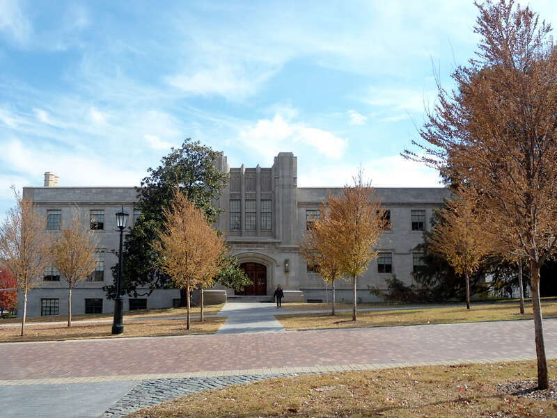 Memorial Hall on the University of Arkansas campus, Fayetteville, Arkansas.
