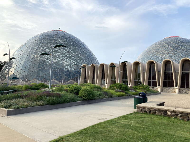 The Mitchell Park Domes in Mitchell Park in Milwaukee, Wisconsin (United States).