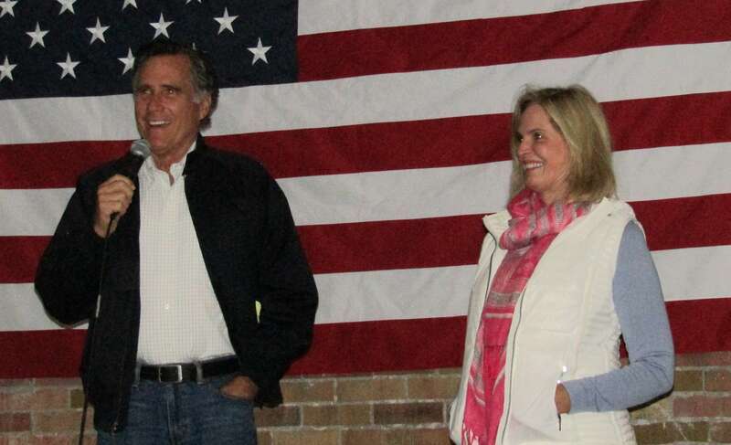 Mitt and Ann Romney at a campaign event in Provo, Utah for Mitt's senatorial campaign.