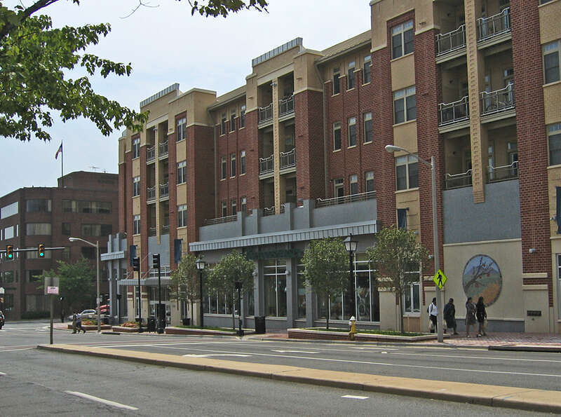 Whole Foods Grocery in mixed use building.  Permit exemptions were needed to build stick on concrete platform to make this happen in the Carlyle Development in Alexandria 
This work is licensed under a 
Creative Commons Attribution 3.0 United States