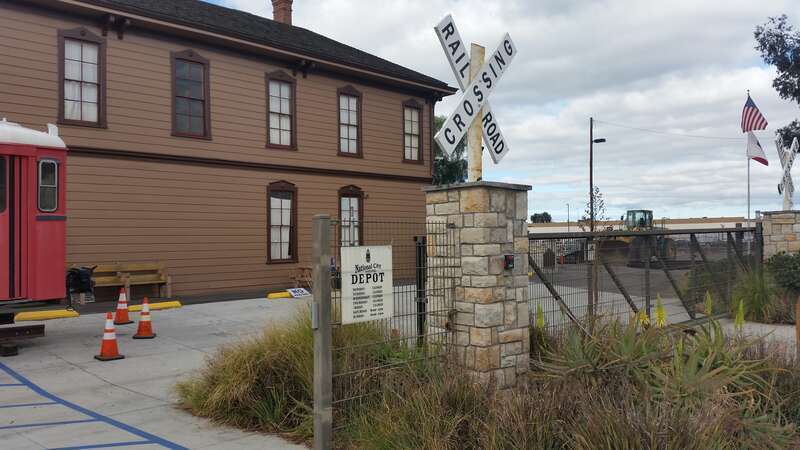 Street entrance to National City Depot located at the east end of West Twenty-Third Street.