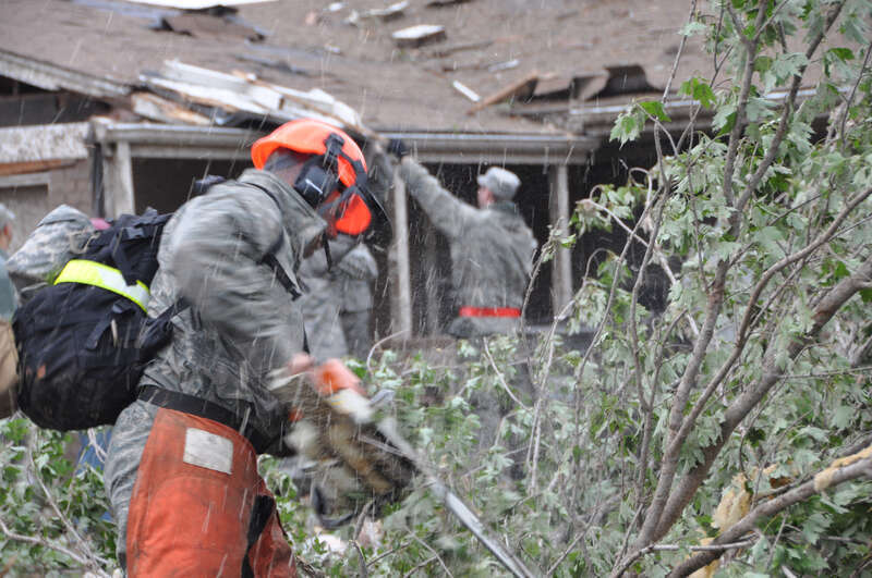 A military member cuts trees that were brought down on homes after a tornado hit the town of Moore, Okla. May 20, 2013. (U.S. Air Force photo by Maj. Jon Quinlan)
Air Force Reserve Command
Date Taken:05.21.2013
Location:MOORE, OK, US

Read more: