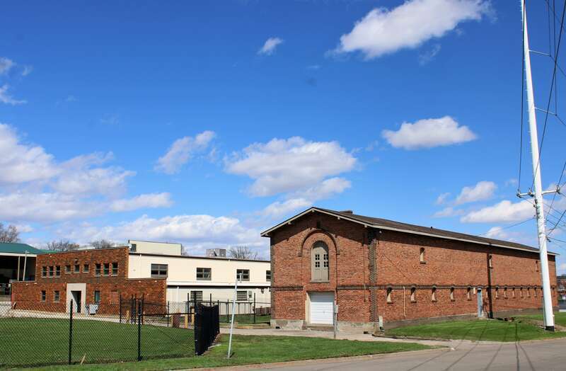 The former Iowa National Guard Armory on Brady Street in Davenport, Iowa. It is now owned by the Davenport Community School District to expand their athletic facilities.
