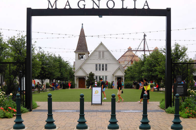 The restored old church at Magnolia Market in Waco, Texas, United States.