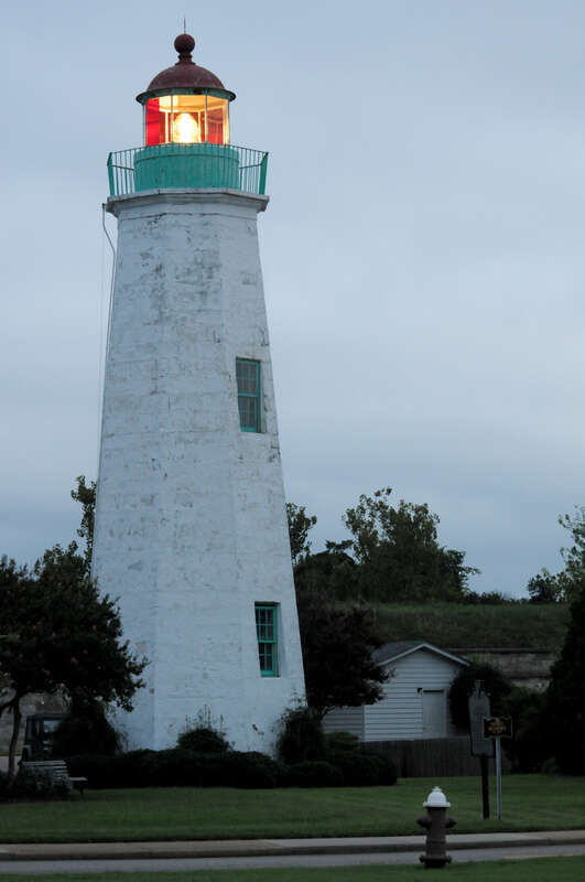 Old Point Comfort Light, located at Fort Monroe in Hampton, Virginia, USA.