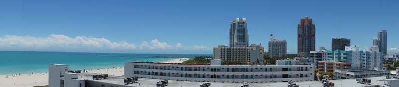 Panoramic South Beach From 9th Floor on 345 Ocean Drive