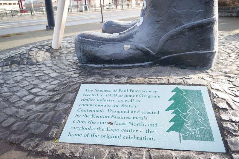 The Paul Bunyan Statue in Portland's Kenton Commercial Historic District